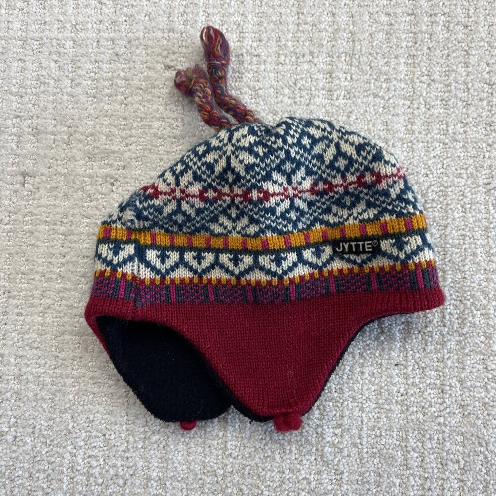 Vintage Jytte Nordic Fair Isle Knit Beanie Winter Toque Ski Hat  Made in USA